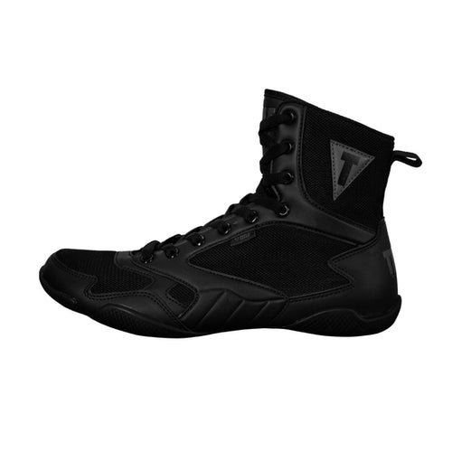 New Title Charged Boxing Shoes Adult Size 6- All Black