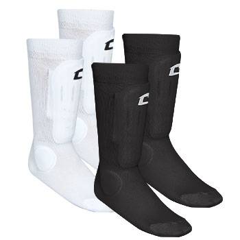 New Champro Sock Style Shin Guard Youth Size S/M - White