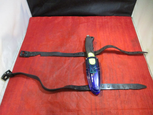Used Sea Sports Dive Knife w/ Sheath - worn strap and rust – cssportinggoods