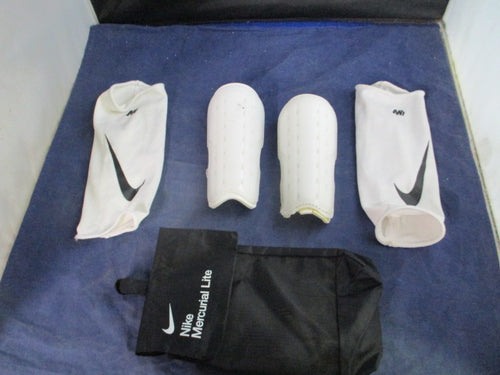 Used Nike Mercurial Lite Shin Guards Youth Size Large - chewed