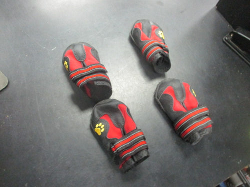 Used Red/Black Dog Boots