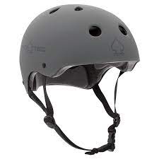 New Protec Classic Matte Grey Skate Helmet XS