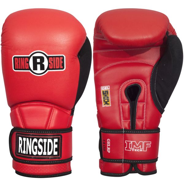 Load image into Gallery viewer, New Ringside Gel Shock Safety Sparring Boxing Gloves Red/Black 16oz
