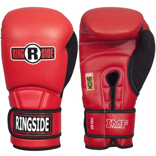 New Ringside Gel Shock Safety Sparring Boxing Gloves Red/Black 16oz