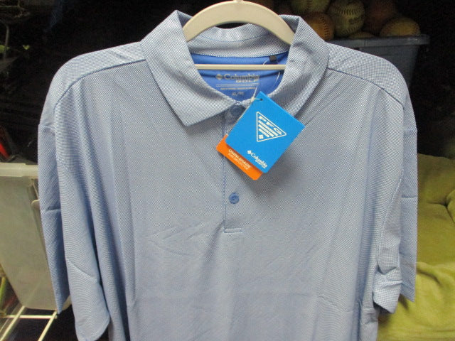 Load image into Gallery viewer, Columbia Golf Omni-Shade Sun Deflector Blue Polo Shirt Adult Size Medium

