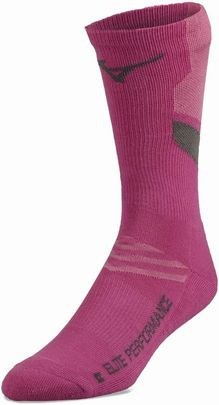 New Mizuno Runbird Crew Sock Shocking Pink Size Large