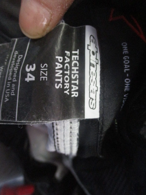 Used Alpinestars Techstar Factory Pants Size 34 (Has Damage)