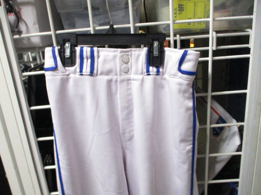 Used Combat Youth Open Bottom Baseball Pants White with Blue