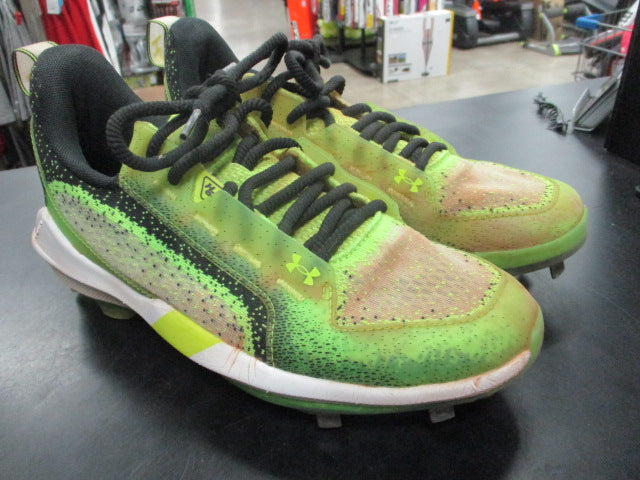 Load image into Gallery viewer, Used Under Armour Green Bryce Harper Metal Baseball Cleats Size 7
