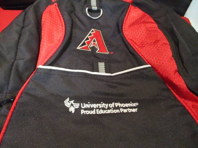 Load image into Gallery viewer, Used Diamond Backs University of Phoenix  Black/Red Backpack
