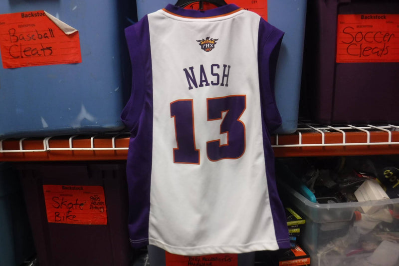 Load image into Gallery viewer, Used Adidas PHX Suns Nash Youth Medium Basketball Jersey
