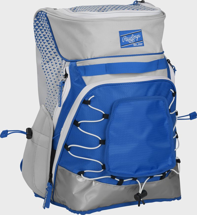 Load image into Gallery viewer, New Rawlings Mantra R800 Fastpitch Backpack - Royal Blue / Silver
