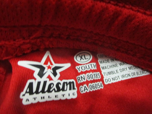 Used Alleson Red Athletc Shorts Youth XL No Pockets