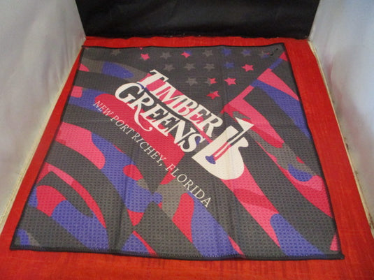 Joseph Elliot USA Pink Timber Greens Flag Golf Towel 17