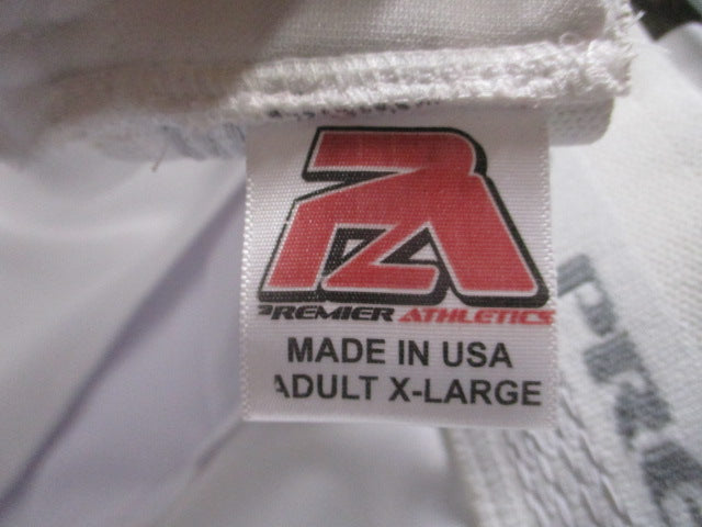 Load image into Gallery viewer, Used Premier Athletics White Baseball Pants w/ Blue Stripe Size XL
