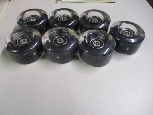 Used Pack of 7 78A Light-Up Rollerskate Wheels w/ ABEC 9 Bearings (missing 1)