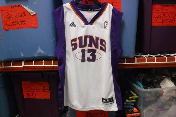 Load image into Gallery viewer, Used Adidas PHX Suns Nash Youth Medium Basketball Jersey
