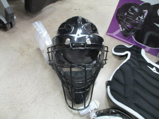 Load image into Gallery viewer, New All-Star Future Series Fastpitch Catcher&#39;s Set Ages 7-9 - Black
