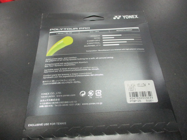 Load image into Gallery viewer, Yonex Poly Tour Pro Comfort 1.25mm Tennis Racquet String Pro Yellow
