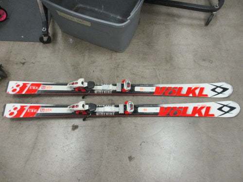 Used Volkl Full Rocker RTM81 171cm Downhill Skis With Bindings