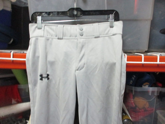 Used Under Armour Open Bottom Grey Baseball Pants Size Youth Large