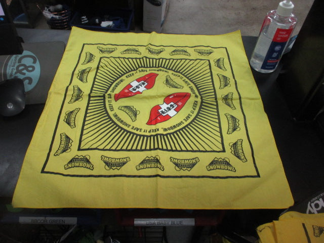 Load image into Gallery viewer, Used Yellow Arizona Snowbowl Bandana 20.5&quot; x 19.5&quot; (never used)
