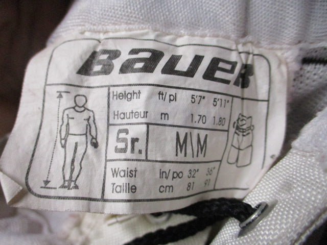 Load image into Gallery viewer, Used Bauer Mission White Hockey Shell Cover Pants Size Medium
