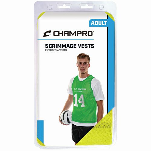 New Champro Scrimmage Pinnie 6 Pack - Scarlet Red -Adult Medium